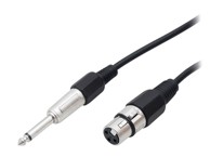 Audio kabel Jack 6,3 mm mono na XLR 1,5 m