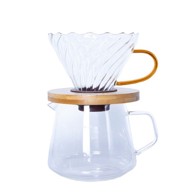 Stakleni aparat za kavu s dripperom 400 ml, set