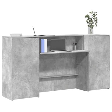 Radni stol 200x50x103,5 cm konstruiranog drva, sivi