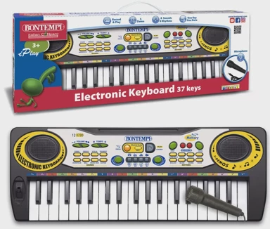 BONTEMPI Dječja klavijatura s mikrofonom, crna