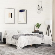 Okvir za krevet crni 150x200 cm konstruirano drvo i metal