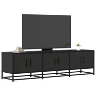 TV ormarić crni 150x35x41 cm od konstruiranog drva i metal