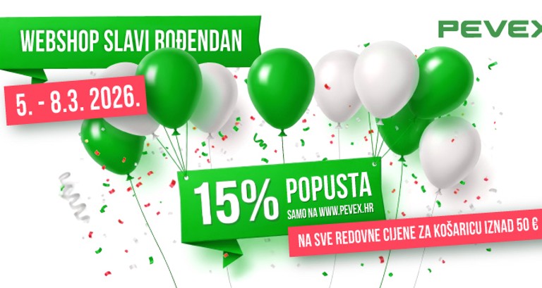 PEVEX webshop slavi rođendan
