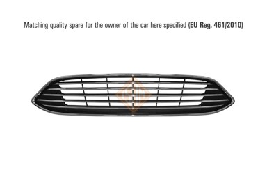 ISAM Maska branika Ford Focus 14-18, krom, prednja srednja