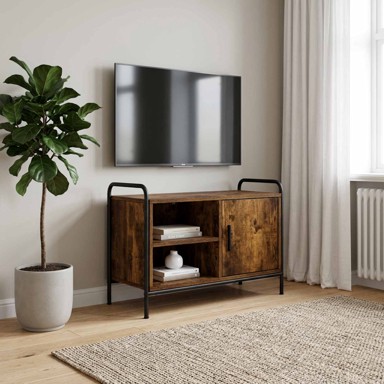 TV ormarić, 133 x 33 x 50 cm, od konstruiranog drva, dimljeni hrast
