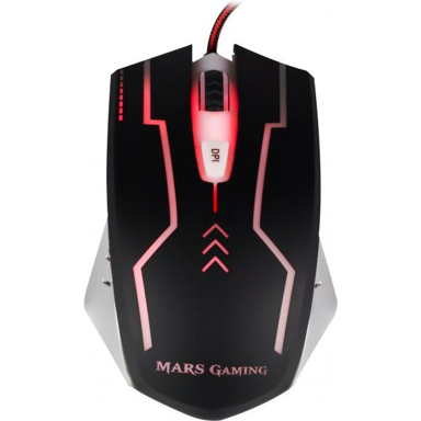 MARS GAMING Miš MM2, gaming, ambidekster, optički, 5000 DPI