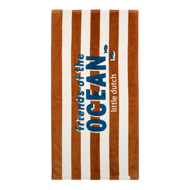 LITTLE DUTCH Ručnik za plažu, Ocean World Brown Stripe