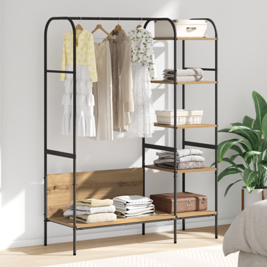 Stalak za odjeću s policamahrast, 120x44x160 cm