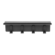 ZONE Crna željezna zidna vješalica s policom 11,5 cm, A-Hallway