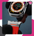 Silikonski remen s titanskim konektorima za Apple Watch Series 2–10, 42/44/45/49 mm, krem