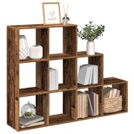 Paravan sobna pregrada regal za knjige 137.5 x 29 x 103.5 cm drvo, staro drvo