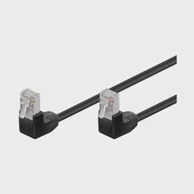 GOOBAY Kabel 96078, Patch, CAT 5e F/UTP, 2x kutni, crni, 1m