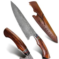 HARAHU Damaskasti kuhinjski nož Ha-26692 Kp26692, smeđi