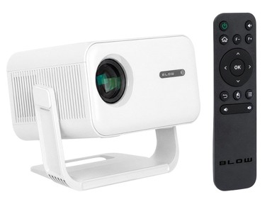 BLOW Prijenosni projektor AndroidTV FullHD MaxView, bijeli