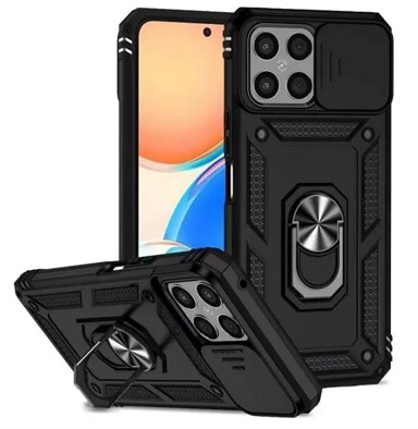 TECH-PROTECT TPU maska za iPhone 17 PRO MAX Anti-Shock s prstenom, crna