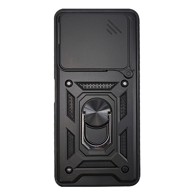 MAXMOBILE Maskica za Xiaomi Redmi Note 14 Pro 5G, ANTI-SHOCK WITH RING, crna