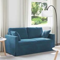 Sofa 158 x 78 x 80 cm baršun, plava