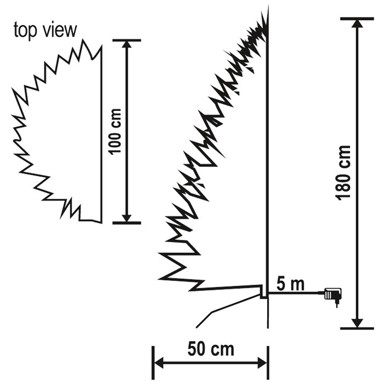 HOME Bor dekorativni KMF 7/180, s LED rasvjetom, 3D + 2D iglice, 180 cm