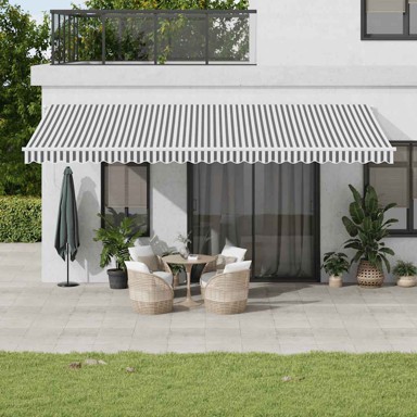Automatska sklopiva tenda antracit&bijela 600x300 cm