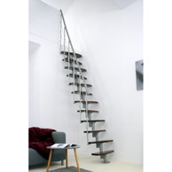 Kružne stepenice Nizza orah-sivo