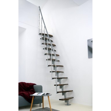 Kružne stepenice Nizza orah-sivo