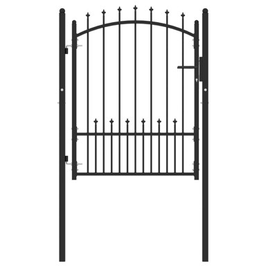 Ogradna vrata, 100 x 125 cm, crna  