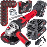 RED TECHNIC Kutna brusilica, 125 mm, 21 V, M14, 2 x 2 Ah, Set