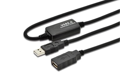 Aktivni USB produžni kabel, USB 2.0, duljina 15 m