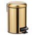 WENKO Kanta za smeće od nehrđajućeg čelika s pedalom u zlatnoj boji 3 l Leman 