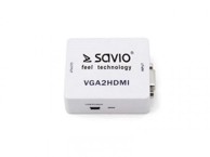 SAVIO Adapter VGA na HDMI Full HD CL-110, crna