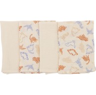 BUBABA BY FREEON tetra krpice muslin 4/1 40x40 cm, životinjice bež