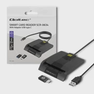 QOLTEC Čitač pametnih kartica Smart ID SCR-0634, USB-C