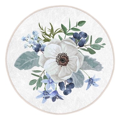 MILA HOME Periv/pogodan za robotski usisavač okrugli tepih ø 120 cm Comfort 