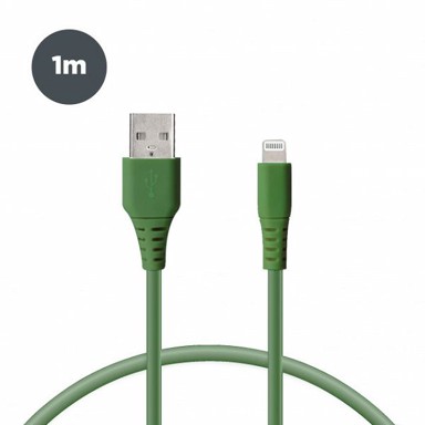 KSIX Kabel USB-A na lightning 1 m, zeleni