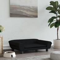 Krevet za pse crni 70 x 48 x 22 cm baršunasti