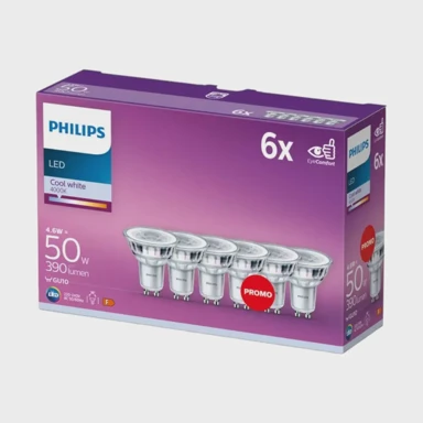 PHILIPS LED žarulja 4,6 W GU10 4000 K, 6/1