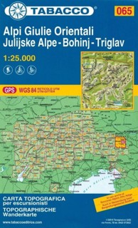 TABACCO turistička karta Julijske Alpe Bohinj – Triglav 065 1:25 000