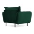 COSMOPOLITAN DESIGN Tamnozelena baršunasta fotelja Vienna, 95x92x95 cm