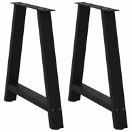 Noge stolića za kavu A-oblika 2 kom crne 80x(72-73) cm čelik