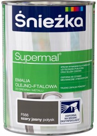 ŚNIEŻKA Supermal Emajl, svijetlosivi, sjajni, 0,8 l
