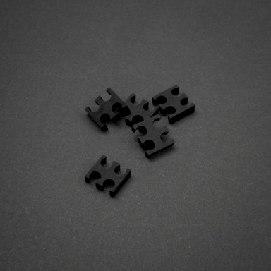 KING MOD SERVICE Organizator kablova 4-slot 3mm, mali, crni, set od 5, ZUUV-159