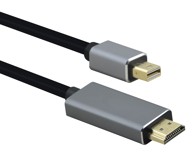 HELOS Kabel Mini DisplayPort na HDMI, PREMIUM, rezolucija 4K, duljina 3 m, crna