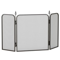 HOMESTAR Sklopivi zaslon za kamin s 3 panela 96 x 56 cm, crni
