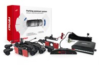 AMIO Parking senzori, 8 kom, crni, 16,5 mm, unutarnja montaža, LED zaslon, buzzer