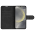 JUST IN CASE Preklopna maskica od umjetne kože za Samsung Galaxy S25+, crna