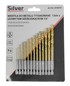 SILVER TOOLS Set 13 HSS šesterokutnih svrdala za metal od titana