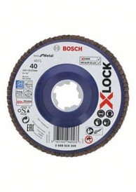 BOSCH Lamela ploča X-Lock Professional, ravna izvedba, plastična ploča, Ø125mm, G 40, X571, (2608619209)