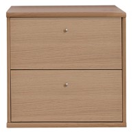 HAMMEL FURNITURE Viseći noćni ormarić s policama u dekoru hrasta Mistral