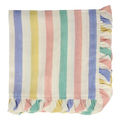 MERI MERI Laneni ubrusi u setu 4 kom Multi Stripe