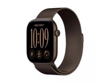 APPLE Pametni sat Watch Series 12, GPS + Cellular, 46 mm, tamnobrončano aluminijsko kućište, tamnobrončana milanska narukvica M/L, MKDG4WF/A